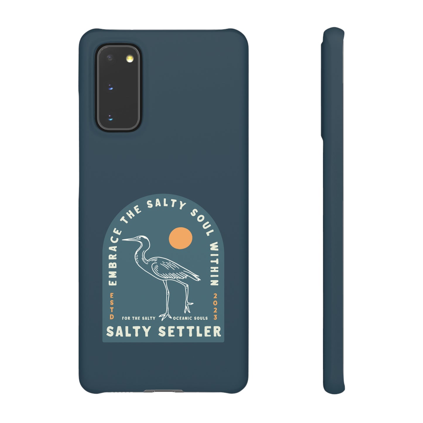 The Heron Pacific Blue - Snap Cases