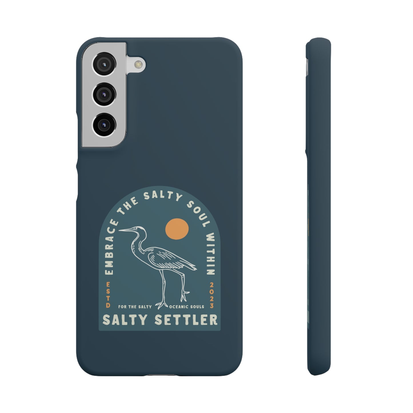 The Heron Pacific Blue - Snap Cases