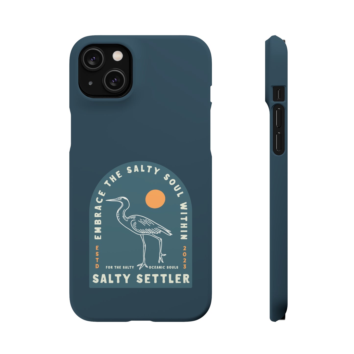 The Heron Pacific Blue - Snap Cases