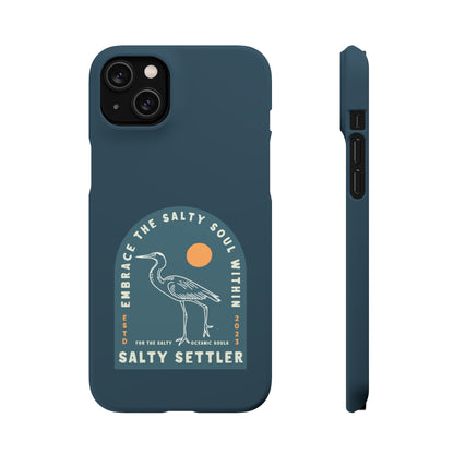 The Heron Pacific Blue - Snap Cases