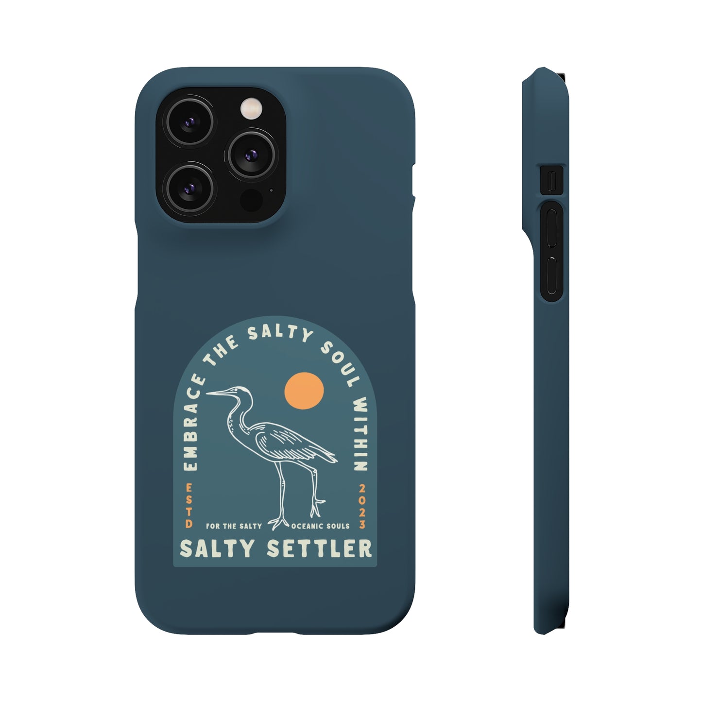 The Heron Pacific Blue - Snap Cases