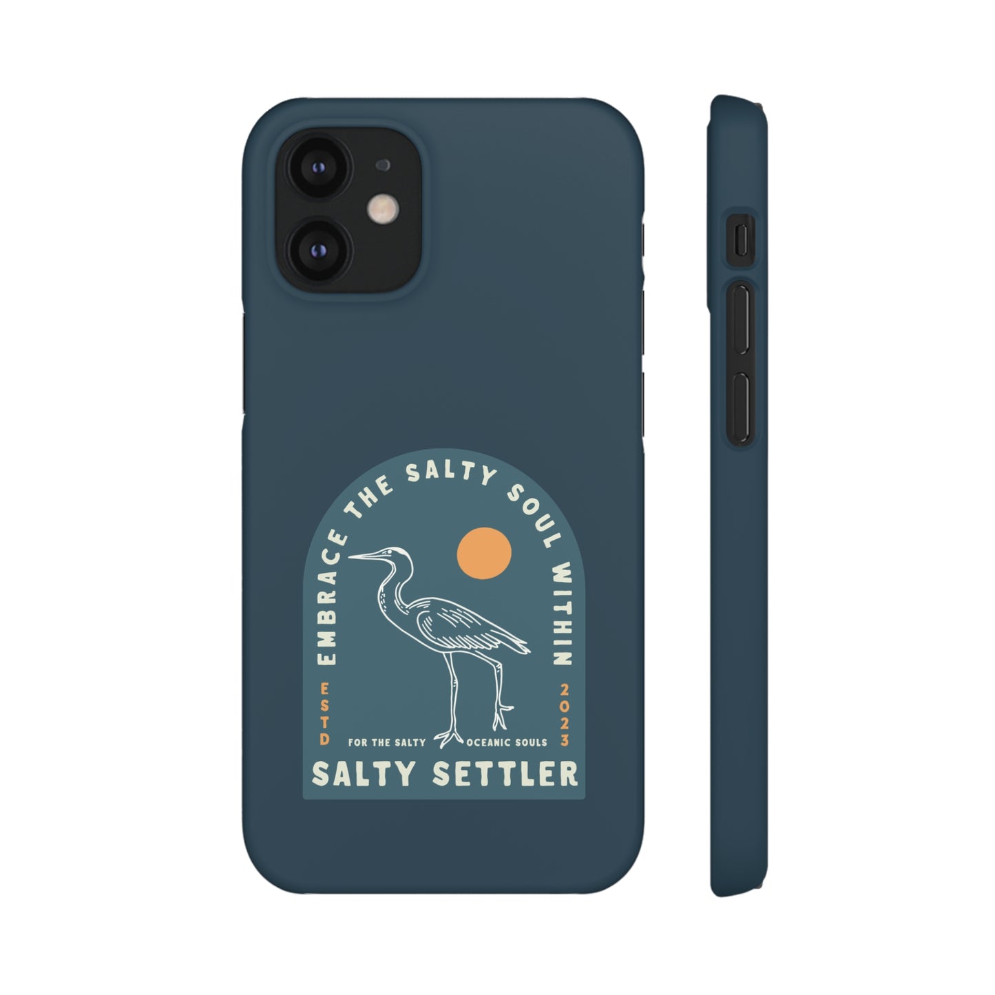 The Heron Pacific Blue - Snap Cases