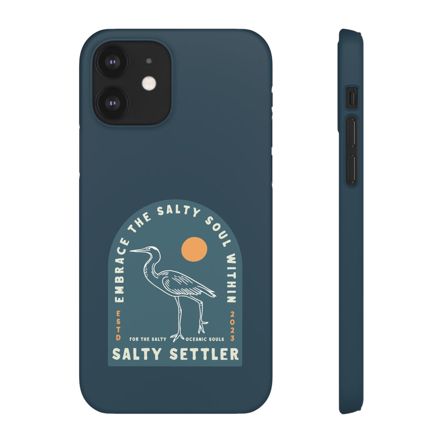 The Heron Pacific Blue - Snap Cases