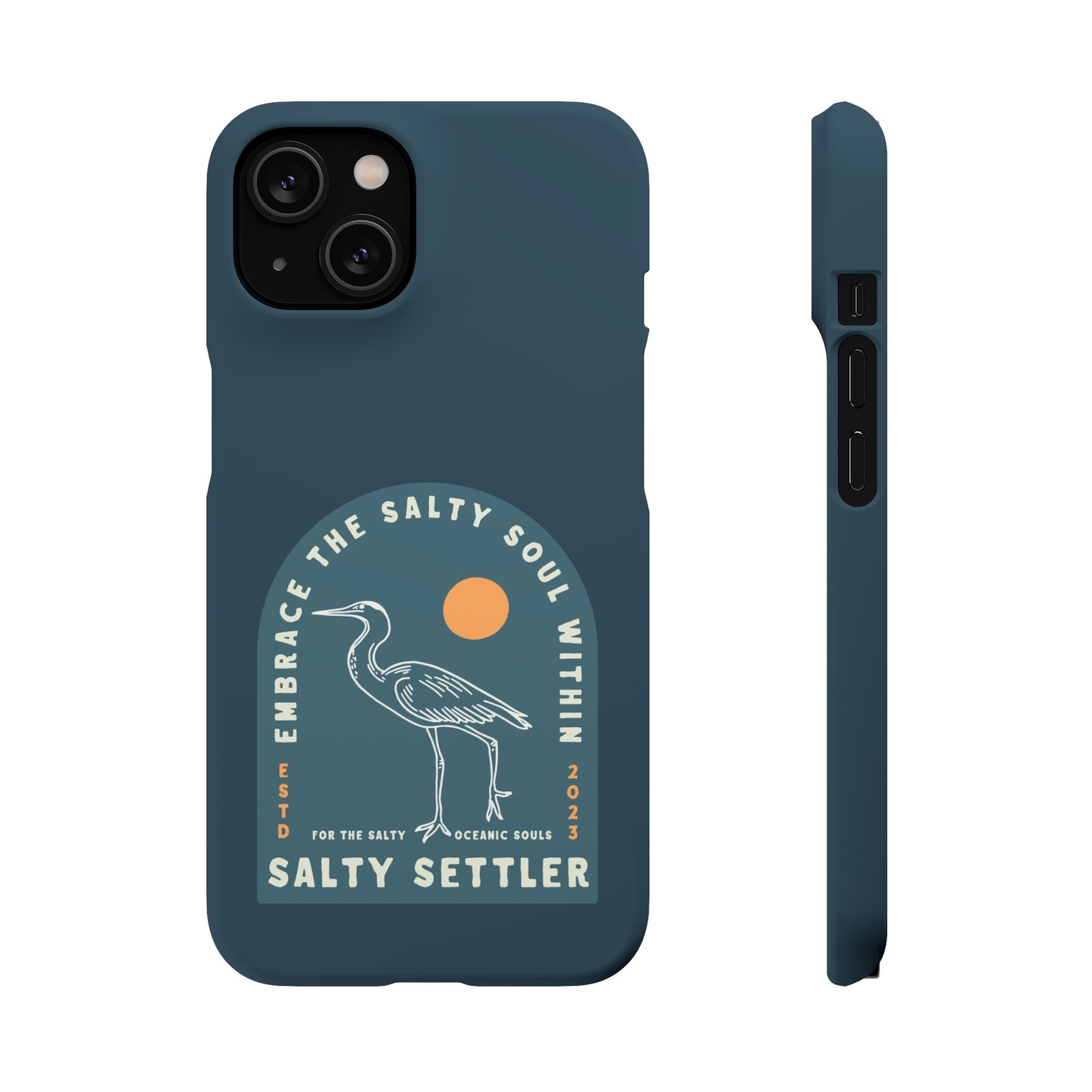 The Heron Pacific Blue - Snap Cases