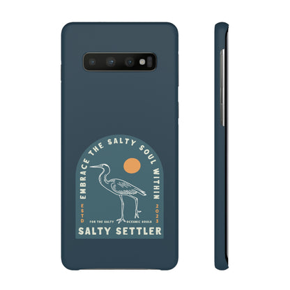 The Heron Pacific Blue - Snap Cases