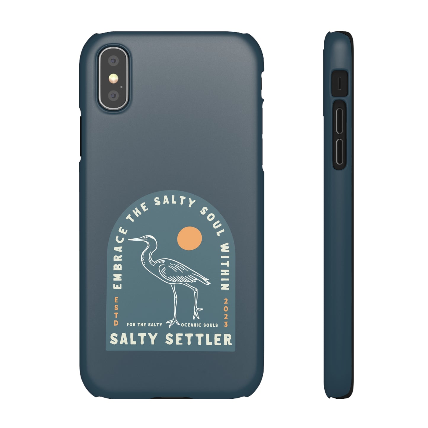 The Heron Pacific Blue - Snap Cases