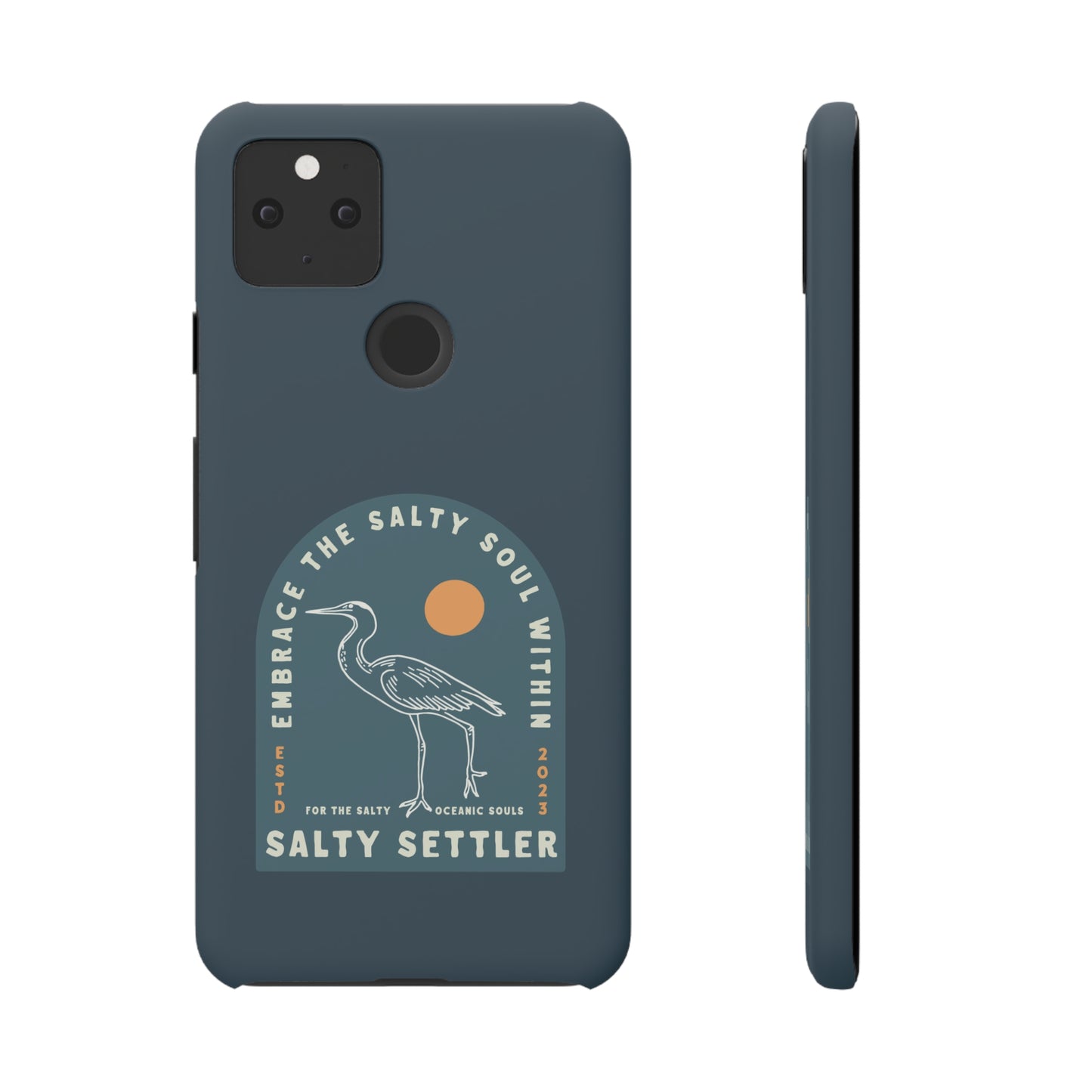 The Heron Pacific Blue - Snap Cases