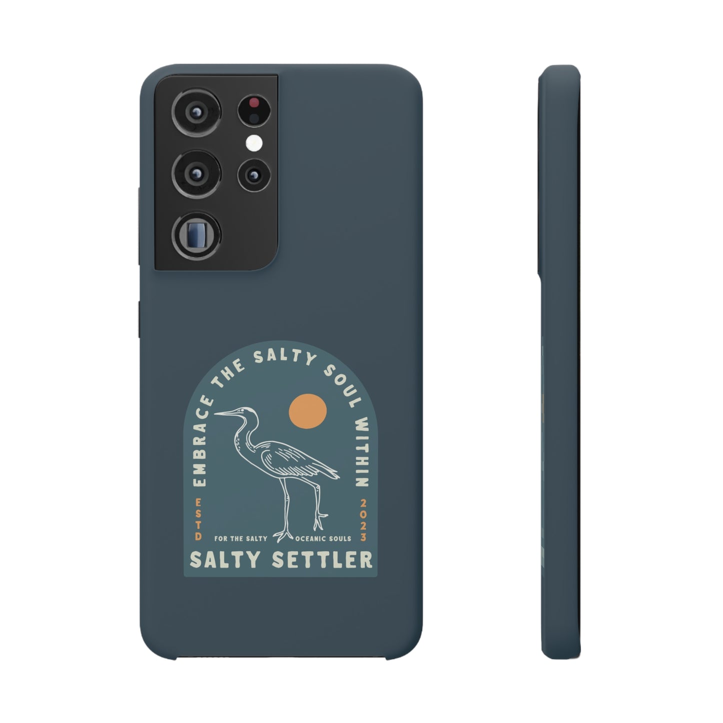 The Heron Pacific Blue - Snap Cases