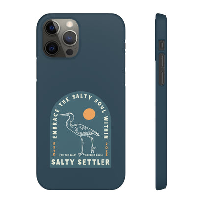 The Heron Pacific Blue - Snap Cases