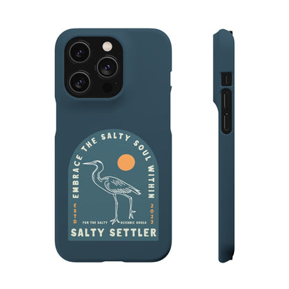 The Heron Pacific Blue - Snap Cases