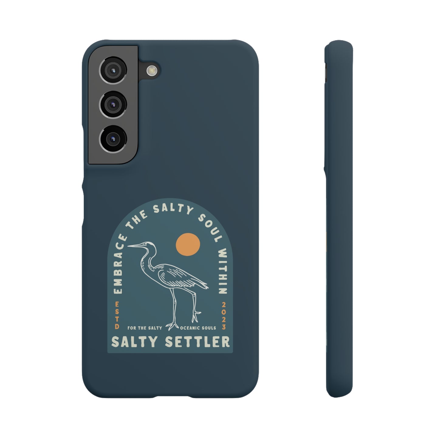 The Heron Pacific Blue - Snap Cases